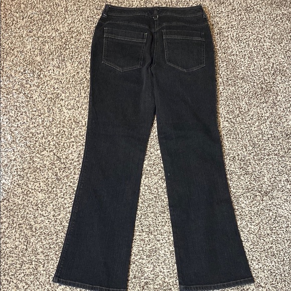Chico's Platinum Pavee Black Flare Wide Leg Jeans - Picture 5 of 6